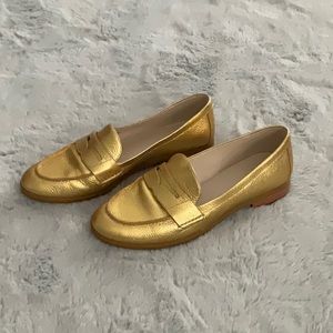Cole Haan Gold Loafers